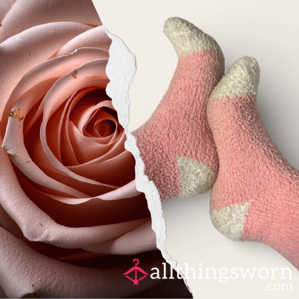 Pink Cotton Deception ⋆ Filthy Worn Fluffy Socks