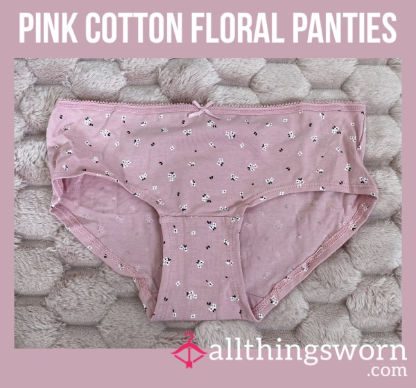 Pink Cotton Flor*l Panties🌸