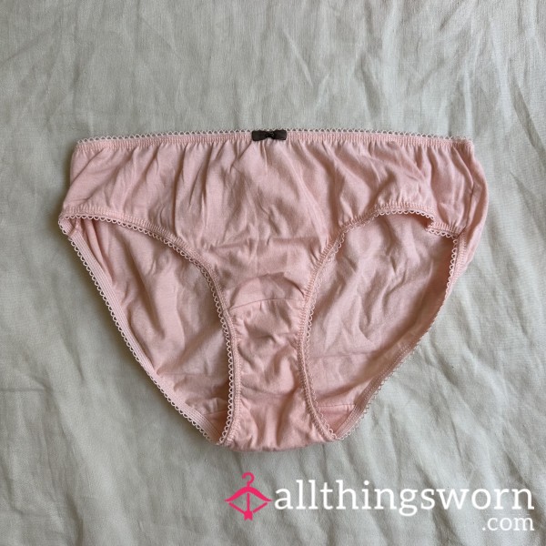 Pink Cotton Full Back Panties