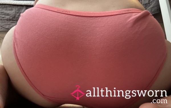 Pink Cotton Full Coverage Bikini Panty