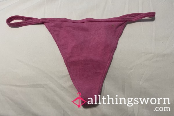 Pink Cotton G String - 24 Hour Wear
