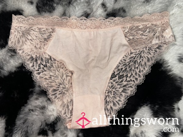 Pink Cotton & Lace Panty - Request Welcomed 💦