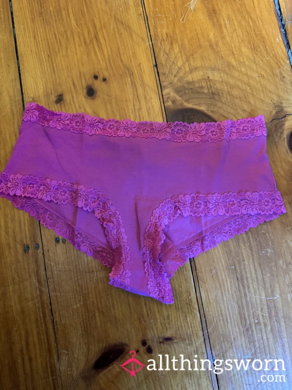 Pink Cotton & Lace VS Cheekies, XXL