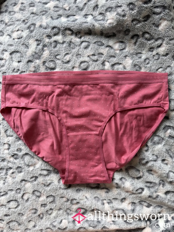 Pink Cotton Panties, Worn To Your Liking😉