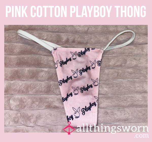 Pink Cotton Playboy Thong🐰