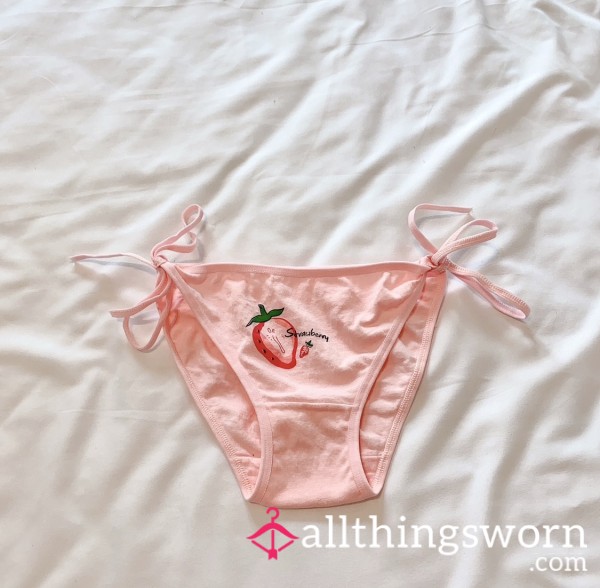 Pink Cotton Side Tie Strawberries