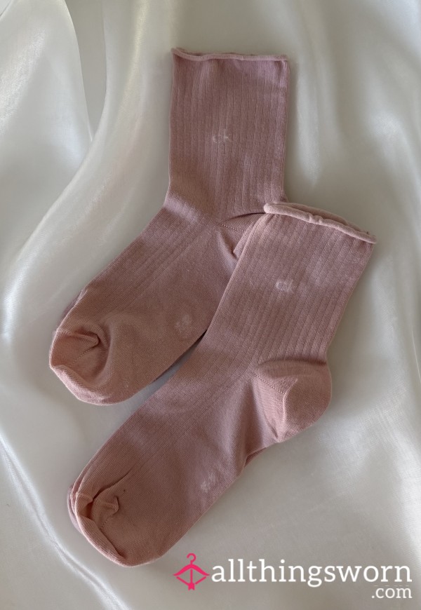 (◡‿◡✿) Pink Cotton Socks ♡