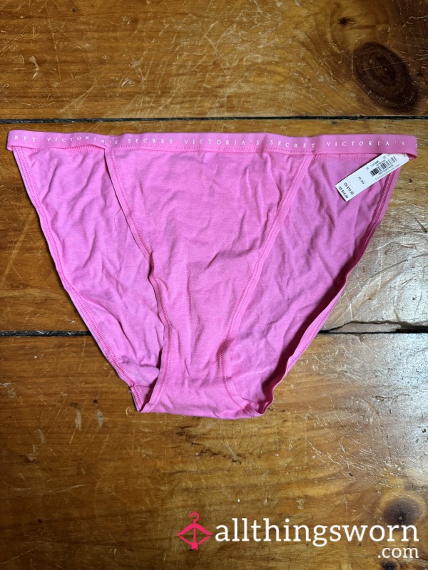 🩷 Pink Cotton String Bikinis, XL, VS