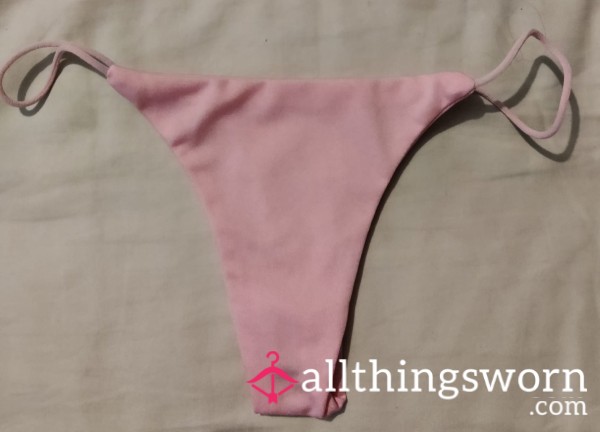 Pink Cotton Thong