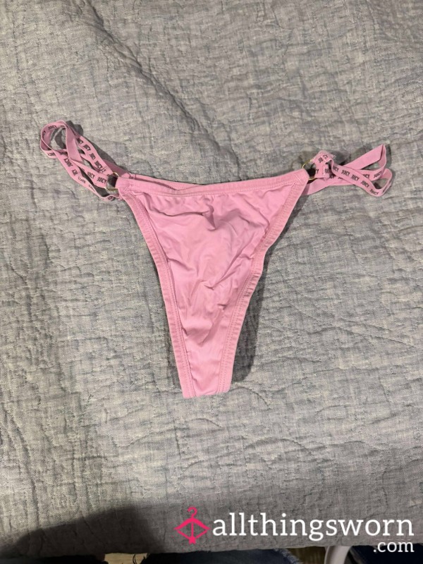 Pink Cotton Thong