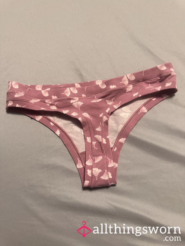 Pink Cotton Thong