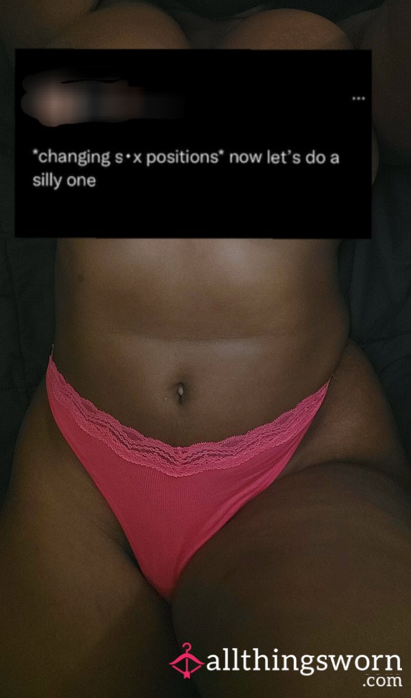 Pink Cotton Thong 💕