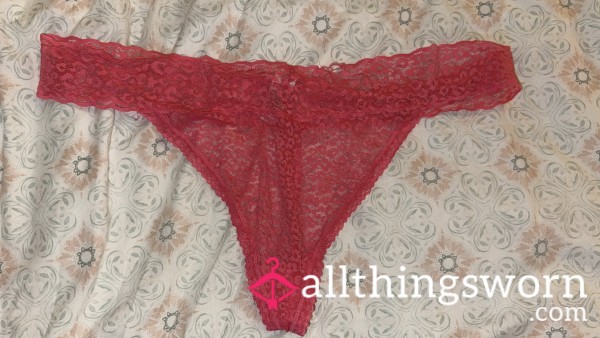 Pink Cotton Thong