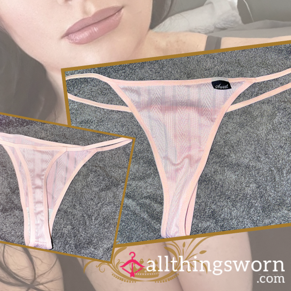 PINK COTTON THONG 🩷 Worn For 24 Hours