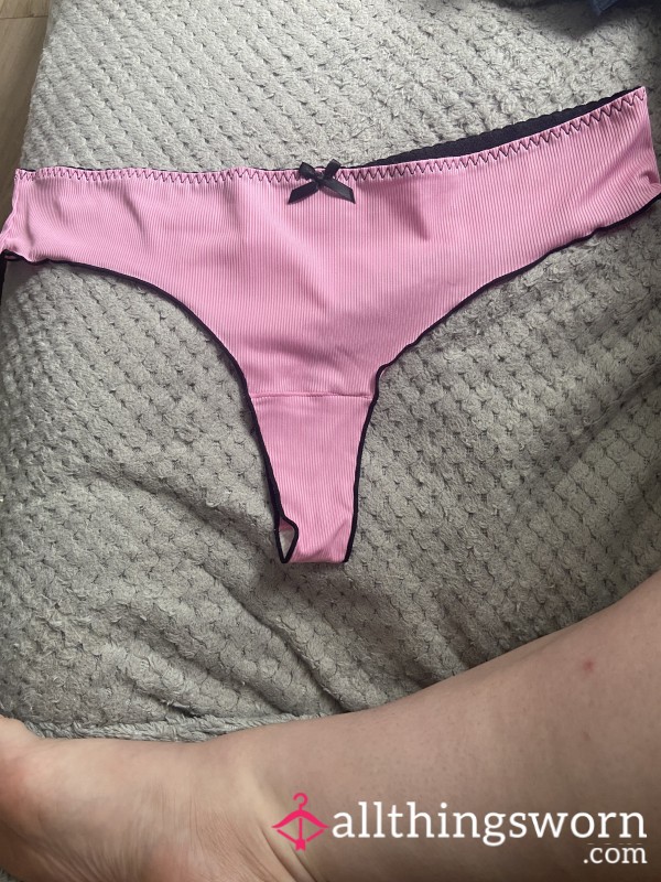 Pink Cotton Thongs