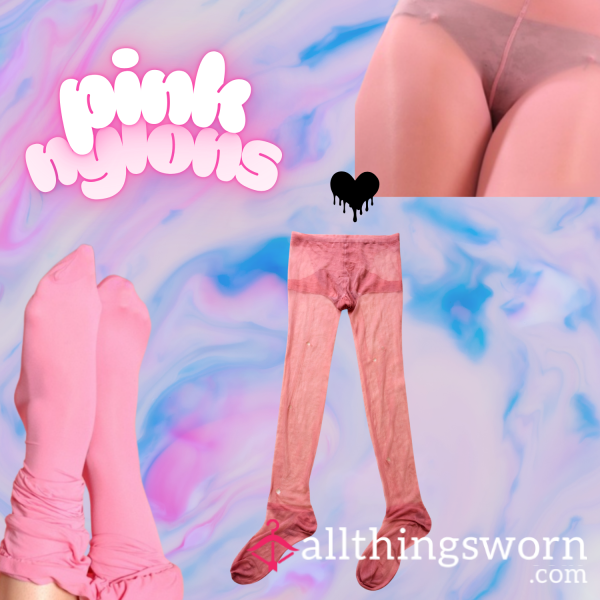 Pink Creamy Pantyhose
