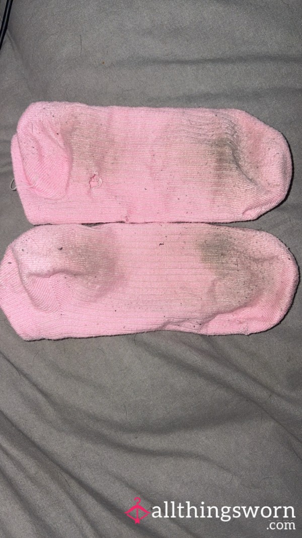 Pink Cute Filthy Worn Socks