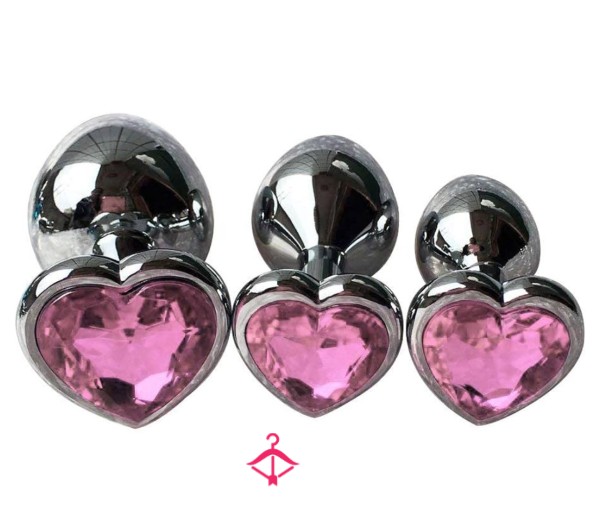 Toys: Pink Diamond Heart Plugs