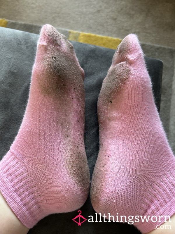 Pink Dirty Smelly Socks! Worn For 24 Hours