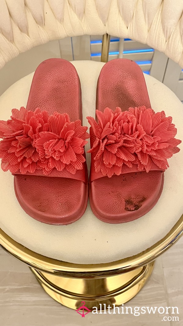 Pink Flat Sandals/sliders, Size 8