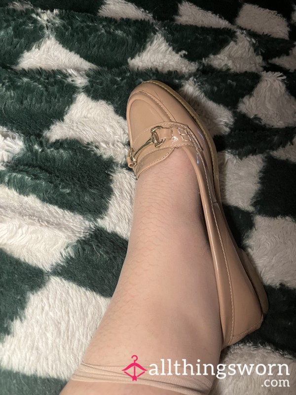 Pink Flats Size 5 Well Worn