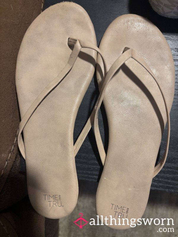 Pink Flip Flops Worn