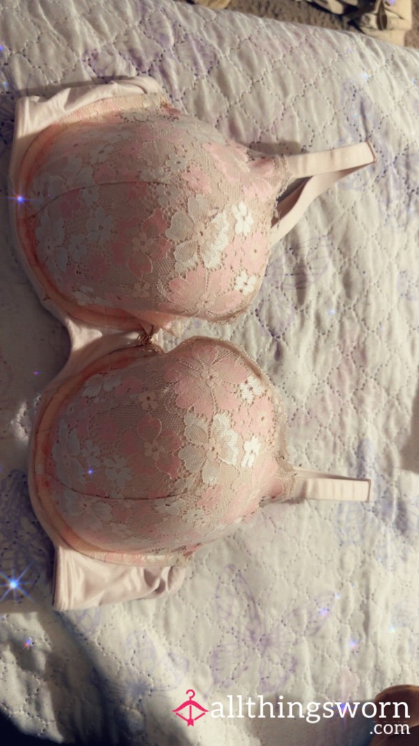 Pink FLor*l Lace 40DD BRA