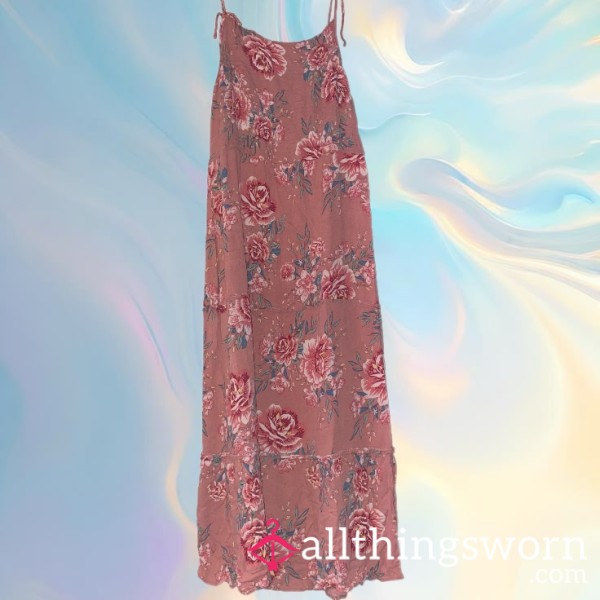 Juicy Pink Flor*l Maxi Dress