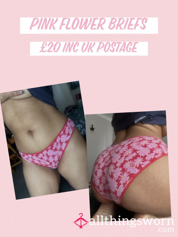 Pink Flower Briefs