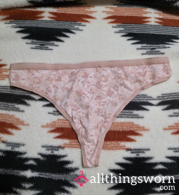 Pink Flower Thong