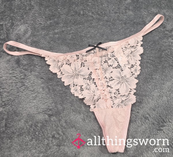 Pink Flowery G String