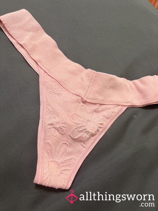 Pink Flowery Thong