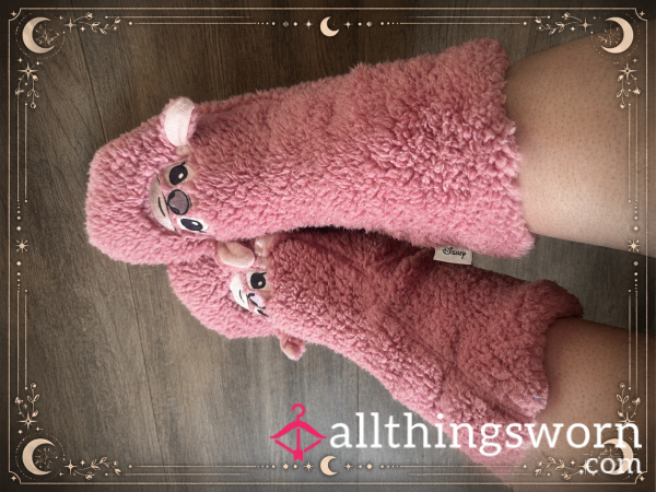 ✨ Pink Fluffy Disney Slipper Socks ✨