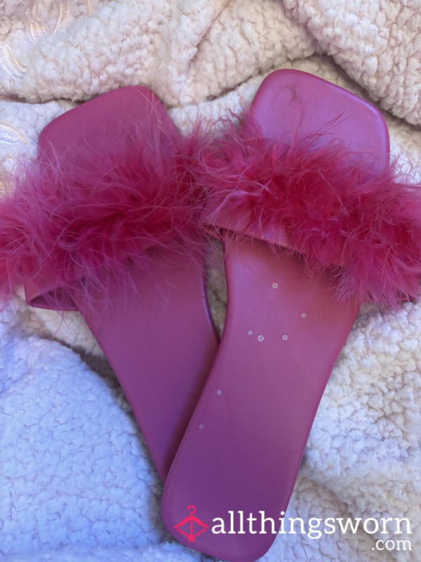 Pink Fluffy Flats