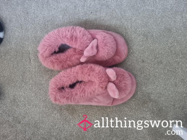 Pink Fluffy Slippers