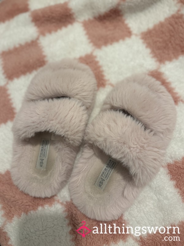 Pink Fluffy Slippers
