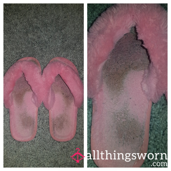 Pink Fluffy Slippers