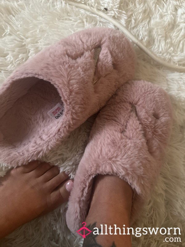Pink Fluffy Slippers