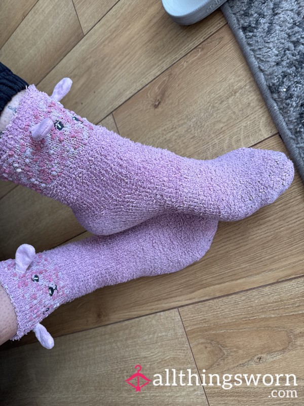 Pink Fluffy Socks