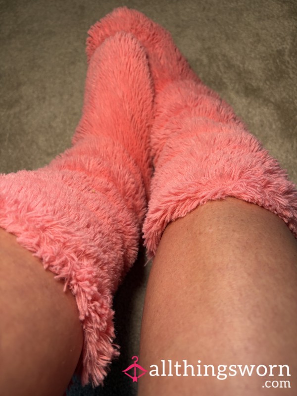 Pink Fluffy Well Used Slippers
