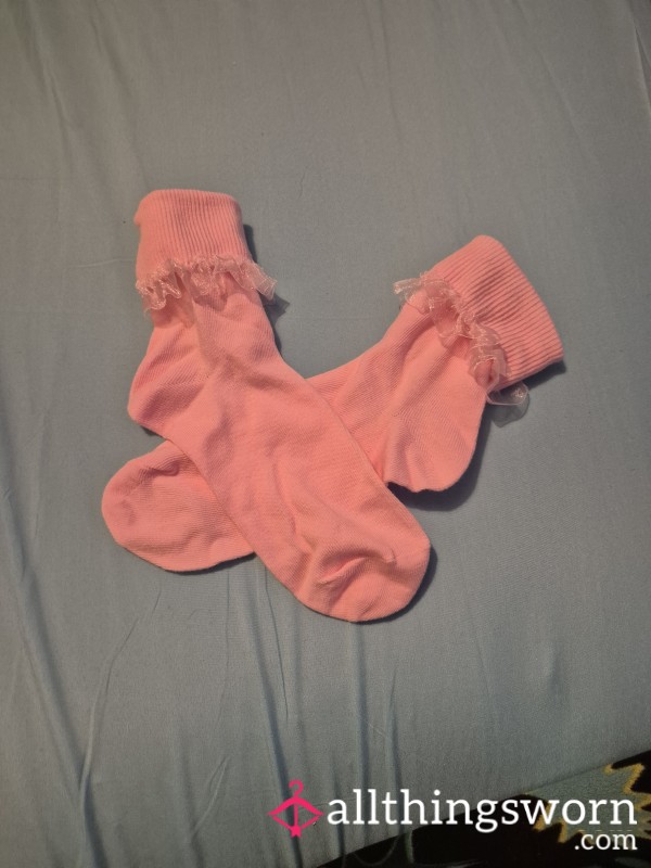Pink Frilly Socks