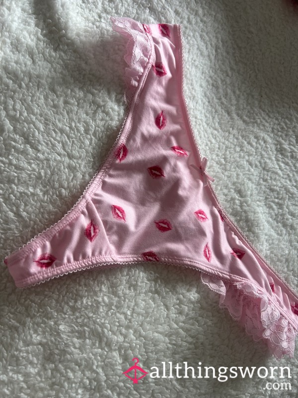 Pink Frilly Thong