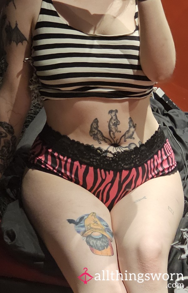 Pink Fullback Zebra Print Panties