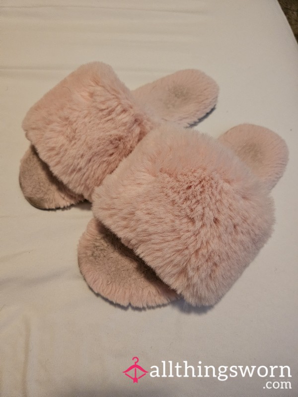 Pink Furry Slippers