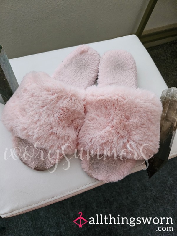 Pink Furry Slippers