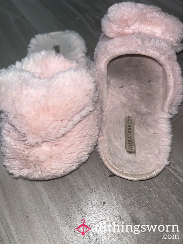 Pink Fuzzy Slippers
