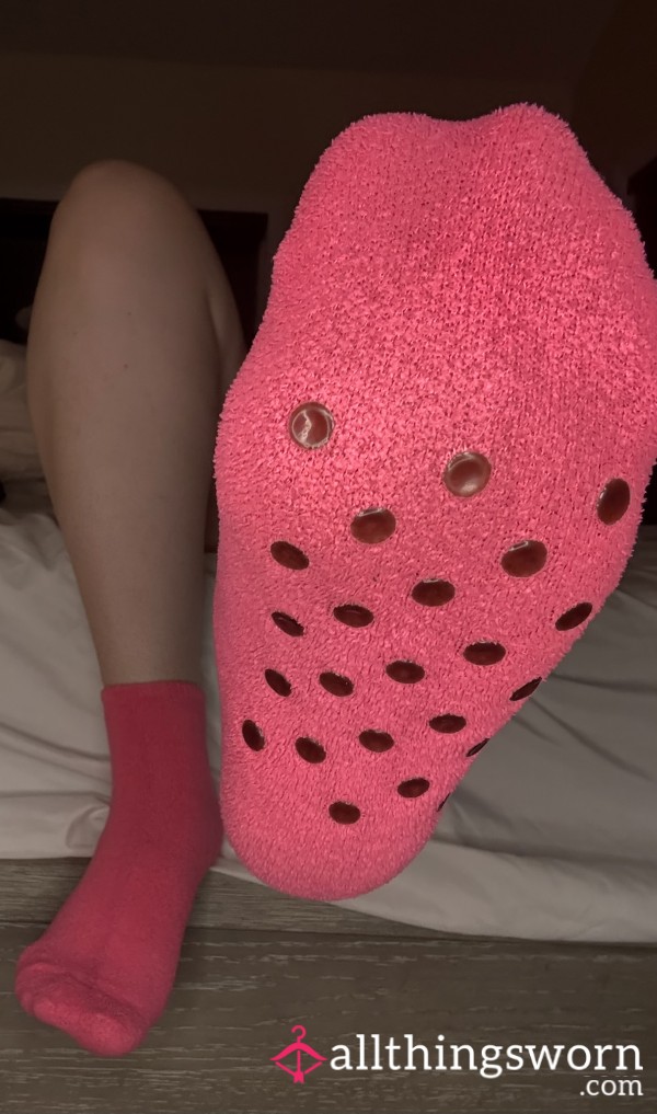 Pink Fuzzy/Grippy Socks