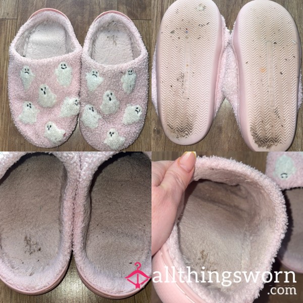 Pink Ghost Slippers