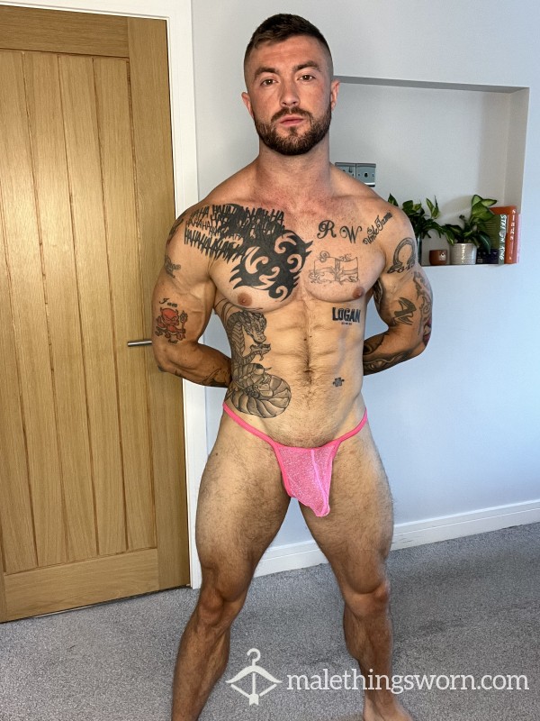 Pink Glitter Thong