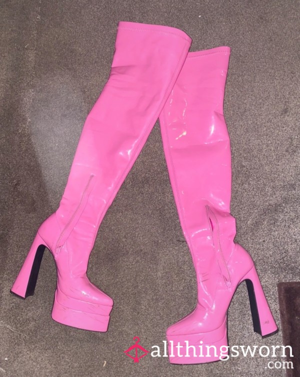 Pink Gogo Boots